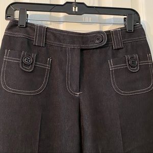 Worthington Denim Pipe Legged Crop Business Casual